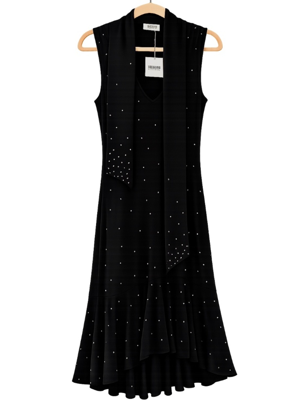 Moschino black sleeveless midi dress